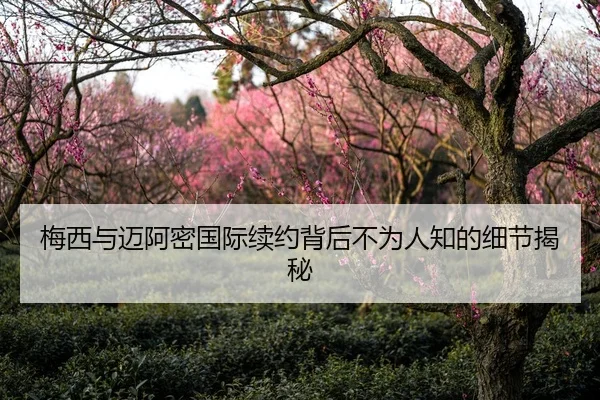 梅西与迈阿密国际续约背后不为人知的细节揭秘
